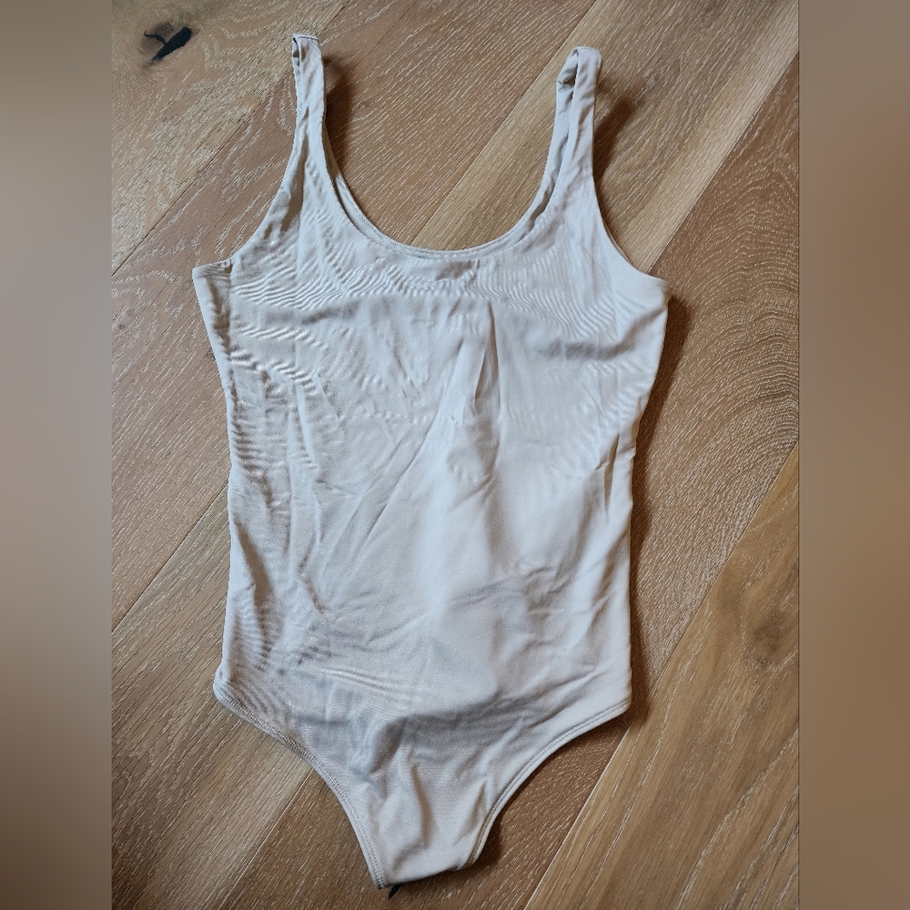 Abercrombie & Fitch Cream Shapewear Bodysuit, Silky, Sz S
